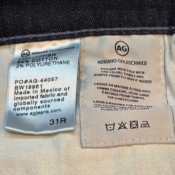 Ag Adriano Goldschmied Women’s The Farrah‎ Skinny Ankle Jeans Size 31R Dark Wash - Picture 14 of 14